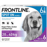 Produktbild von Frontline Spot-On für Hunde L (20-40 kg) gegen Zecken, Flöhe und Haarlinge 6er Packung