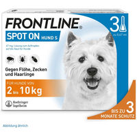 Produktbild von Frontline Spot-On für Hunde S gegen Zecken und Flöhe 3 Pipetten x 0,67 ml