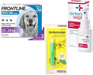 Produktbild von Frontline Spot-On Zecken- und Flohschutz für Hunde großer Rassen 20-40 kg 50er Sparset