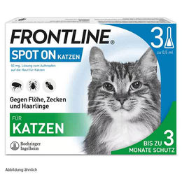 Frontline Spot-On zur Behandlung von Zecken, Flöhen und Haarlingen für Katzen 3er Packung – Bild 1 von 1