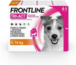 Frontline Tri-Act Spot-On Antiparasitär für kleine Hunde gegen Flöhe und Zecken 2x Pipetten – Bild 1 von 2