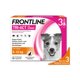 Frontline Tri-Act Spot-On für Hunde 2-5 kg gegen Zecken und Flöhe 3 Pipetten – Bild 1 von 7