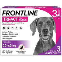 Produktbild von Frontline Tri-Act Spot-On für Hunde 20-40kg gegen Zecken und Flöhe 3x 4ml