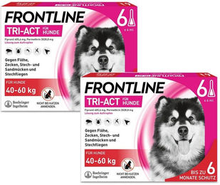 Produktbild von Frontline Tri-Act Spot-On gegen Zecken, Flöhe und fliegende Insekten für Hunde der Riesenrassen (40-60kg)