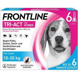 Frontline Tri-Act Spot-on Lösung gegen Zecken, Flöhe und fliegende Insekten für Hunde 10-20 kg 6 Stück – Bild 1 von 1