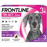 Produktbild von Frontline Tri-Act Spot-on Lösung gegen Zecken, Flöhe und fliegende Insekten für Hunde Größe L (20-40 kg) 3er Pack