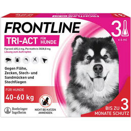 Frontline Tri-Act Spot-on Lösung gegen Zecken, Flöhe und fliegende Insekten für Hunde XL 40-60 kg 3er Packung – Bild 1 von 1