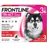 Produktbild von Frontline Tri-Act Spot-on Lösung gegen Zecken, Flöhe und fliegende Insekten für Hunde XL 40-60 kg 3er Packung