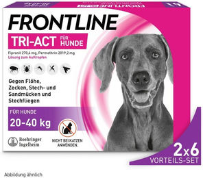 Frontline Tri-Act Spot-On zur Bekämpfung von Zecken, Flöhen und fliegenden Insekten für Hunde großer Rassen (20-40kg) – Bild 1 von 4