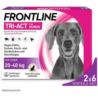 Produktbild von Frontline Tri-Act Spot-On zur Bekämpfung von Zecken, Flöhen und fliegenden Insekten für Hunde großer Rassen (20-40kg)