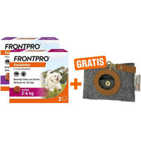 Produktbild von Frontpro 11,3 mg Kautabletten für Hunde 2 x 3 Stück