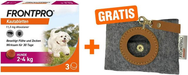 Frontpro 11,3 mg Kautabletten für Hunde mit gratis Hundebeutelspender – Bild 1 von 1