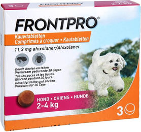 Produktbild von Frontpro 11mg Böhringer Ingelheim Tabletten für Hunde 2-4kg Mini