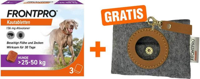 Frontpro 136 mg Kautabletten für Hunde 3 Stück – Bild 1 von 1