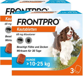 Frontpro 68 mg Kautabletten für Hunde 10-25 kg 2 x 3 Stück – Bild 1 von 1