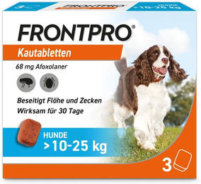 Frontpro 68 mg Kautabletten für Hunde 10-25 kg 3 Stück – Bild 1 von 1