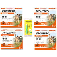 Produktbild von FRONTPRO Hundeschutz Set für 4-10 kg inklusive Zeckenzange