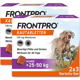 FRONTPRO Kautabletten für Hunde über 25 bis 50 kg Doppelpack 2x3 Stück – Bild 1 von 1