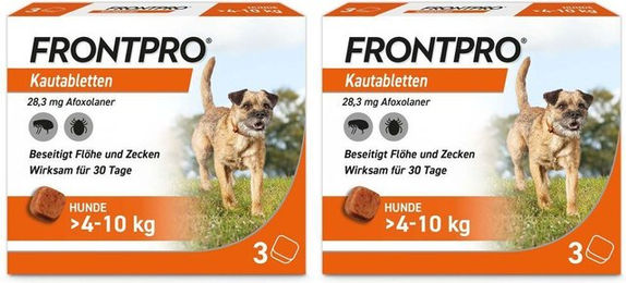 FRONTPRO Kautabletten gegen Zecken und Flöhe für Hunde kleiner Rassen aller Altersstufen – Bild 1 von 4