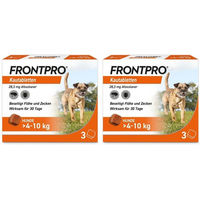 Produktbild von FRONTPRO Kautabletten gegen Zecken und Flöhe für Hunde kleiner Rassen aller Altersstufen