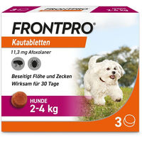 Produktbild von Frontpro Kautabletten gegen Zecken und Flöhe für Hunde Mini 2-4 kg