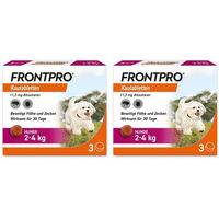 Produktbild von FRONTPRO Mini Kautabletten gegen Zecken und Flöhe für Hunde von Böhringer Ingelheim (2-4kg)
