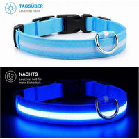 Produktbild von FroShop LED Hundehalsband USB aufladbar aus Nylon mit reflektierenden Eigenschaften für Hunde in den Größen S/M/L/XL