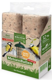 Frunol Delicia Premium Meisenballen mit Insekten für Wildvögel 6 Stück ohne Netz – Bild 1 von 5