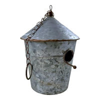 Produktbild von FTWDesign Nistkasten für Wildvögel aus Metall in Silber und Grau Größe L - 1 Stk.