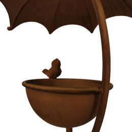 FTWDesign Vogeltränke aus Metall in Rostoptik Braun – Bild 1 von 5