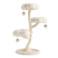 Produktbild von Fudajo Designer Kratzbaum für Katzen mit 3 Mulden aus Sisal und Plüsch, 125 cm Höhe und 59 cm Durchmesser