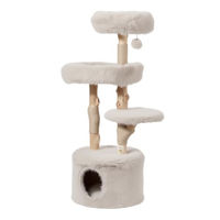 Produktbild von Fudajo Forest Tree Kratzbaum aus Naturholz mit Katzenhaus und Spielball 137 cm