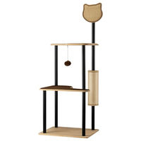 Produktbild von Fudajo Kratzbaum aus Metall und Holz mit Sisal und Kratzbrett für Katzen 48 x 40 x 120 cm