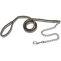 Produktbild von Führleine SOFT mit Kette aus Metall in Schwarz oder Braun 200 cm