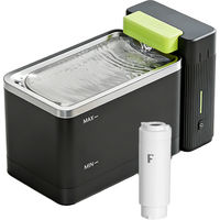 Produktbild von Furbulous Trinkbrunnen aus Edelstahl mit Ultrafiltration-Technologie für Katzen und Hunde, 3,3L, Schwarz, BPA-frei