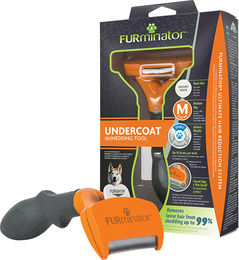 Furminator Bürste für kurzhaarige Hunde Medium aus Edelstahl in Orange – Bild 1 von 5