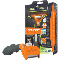 Produktbild von Furminator Bürste für kurzhaarige Hunde Medium aus Edelstahl in Orange