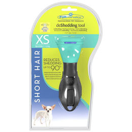 Furminator deShedding Bürste für kurzhaarige kleine Hunde Mini in Türkis – Bild 1 von 2