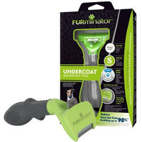 Produktbild von Furminator deShedding Fellpflegewerkzeug für kleine Hunde mit kurzem Fell in Grün