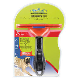 Produktbild von Furminator deShedding Tool Bürste für kurzhaarige Riesenrassen aus Edelstahl in Rot
