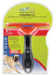 Produktbild von Furminator deShedding Tool Bürste für kurzhaarige sehr große Hunde aus Edelstahl in Rot