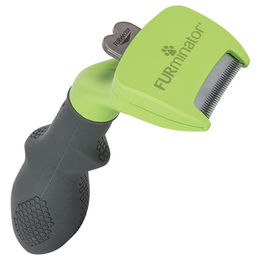 Furminator deShedding Tool Mini Bürste für langhaarige Hunde aus Edelstahl in Grün Grau – Bild 1 von 2