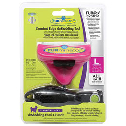 Produktbild von Furminator FURflex deShedding Combo L Katzenbürste aus Edelstahl in Rosa