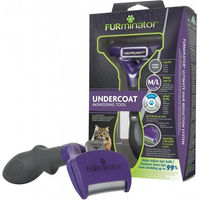 Produktbild von Furminator Undercoat deShedding Bürste für langhaarige Katzen aus Edelstahl in Lila Größe L - 1 Stk.