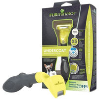 Produktbild von Furminator Undercoat deShedding Kamm für kurzhaarige Hunde Mini Gelb aus Edelstahl