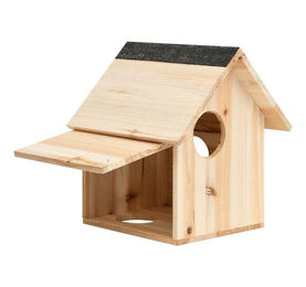 furnicato Eichhörnchenkobel aus massivem Tannenholz naturfarben 26x25x29 cm – Bild 1 von 4