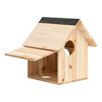 Produktbild von furnicato Eichhörnchenkobel aus massivem Tannenholz naturfarben 26x25x29 cm