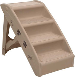 furnicato Haustiertreppe klappbar aus Filz Braun 62 x 40 x 49,5 cm – Bild 1 von 5