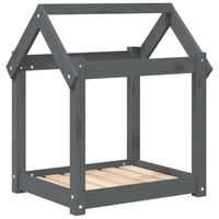 Produktbild von Furnicato Hundebett aus Kiefer Massivholz in Grau 61x50x70 cm