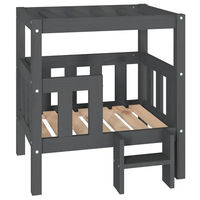 Produktbild von Furnicato Hundebett aus Kiefer Massivholz in Grau 65,5x43x70 cm